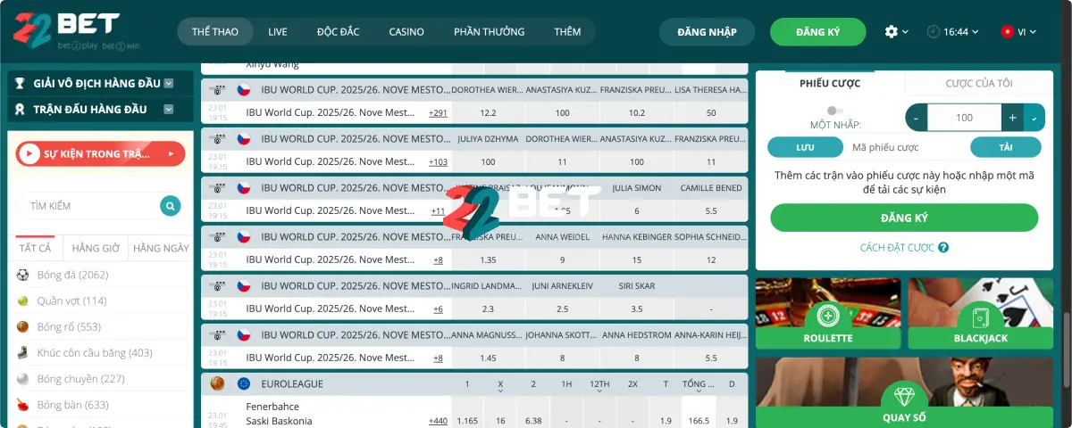 22Bet Cược Trực Tiếp Và Trò Chơi 22Bet Cược Trực Tiếp Và Trò Chơi